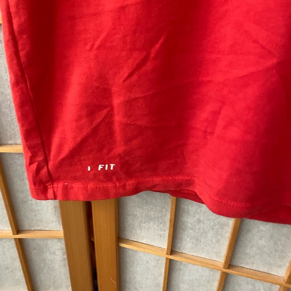 Nike Shirt Men’s Small Red Swoosh  Dri Fit Graphic Performance Tee Athletic Cut - Picture 3 of 5